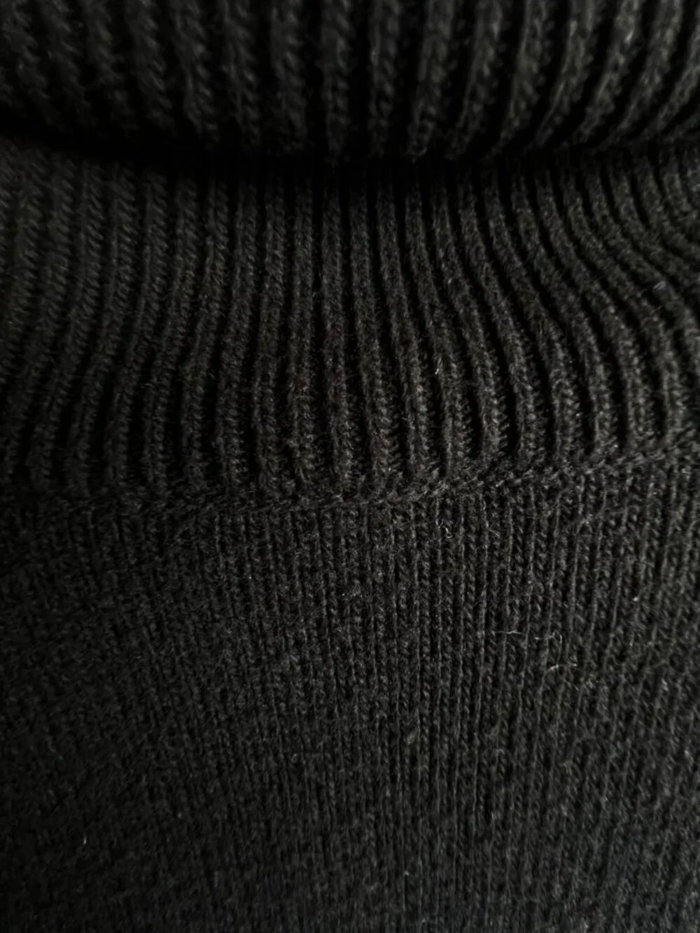 Talbots Black Heavy Knit Cowl Turtleneck Pullover Sweater Size S